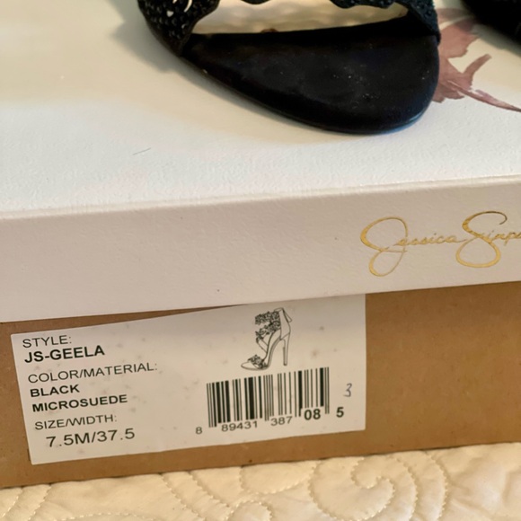 NEW! Jessica Simpson-Geela Black Suede Heels, Size 7.5M - Picture 2 of 8